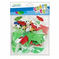 Pozostałe akcesoria dla plastyków - Craft with Fun Ozdoba dekoracyjna Eva Choinka samoprzylepna Mix 74szt12/288 - miniaturka - grafika 1