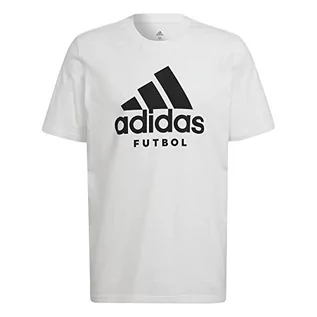 Koszulki męskie - adidas Męski T-shirt M piłka nożna, biały, S - grafika 1