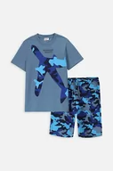 Piżamy chłopięce - Coccodrillo piżama bawełniana dziecięca kolor niebieski wzorzysta - miniaturka - grafika 1