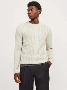 Jack & Jones Sweter w kolorze kremowym - Swetry męskie - miniaturka - grafika 1