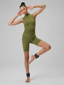 Legginsy - 4F Legginsy kolarki do jogi damskie - oliwkowe XS - miniaturka - grafika 1