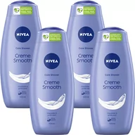 Kosmetyki do kąpieli - Nivea, Creme Smooth, Kremowy Żel Pod Prysznic, 4x500ml - miniaturka - grafika 1