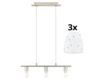 Lampy sufitowe - Eglo - LED Żyrandol na lince MY CHOICE 3xE14/4W/230V chrom/biały - miniaturka - grafika 1