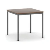 Stoły - B2B Partner Stół do jadalni 800 x 800 mm, blat orzech, nogi ciemnoszare 555696 - miniaturka - grafika 1