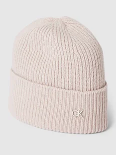 Czapka beanie z detalem z logo - Czapki damskie - miniaturka - grafika 1