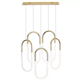 Maxlight Kaskada LAMPA wisząca OLIVIA P0430D metalowa LED 72W 3000K do salonu złota P0430D - Lampy sufitowe - miniaturka - grafika 1