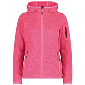 Kurtki damskie - CMP damska kurtka Knit-Tech ze stałym kapturem, połysk-Antracyt, 44 - miniaturka - grafika 1