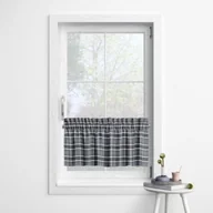 Firany - Zazdrostka CLASSIC wzór CL06 | szara krata z niebieskimi pasami 30 x 120 cm - miniaturka - grafika 1