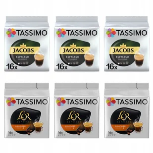 Kapsułki do Tassimo Jacobs i L'OR, 96 kaw espresso i Dlizioso 96 szt - Kawa w kapsułkach i saszetkach - miniaturka - grafika 1