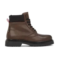 Kapcie męskie - Tommy Jeans Skórzane trapery Lace Up Boot - miniaturka - grafika 1