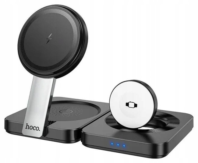 HOCO ładowarka indukcyjna 3w1 składana kompatybilna z Apple Watch 15W CQ11