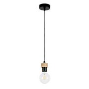 Britop lampa wisząca 1 punktowa CLARTE Metal czarny drewno dąb olejowany 3271104 3271104