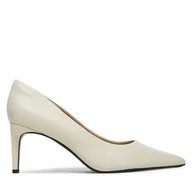 Czółenka - Szpilki Calvin Klein Pump 70 Pointy Hw Bar Lth HW0HW02561 Écru - miniaturka - grafika 1