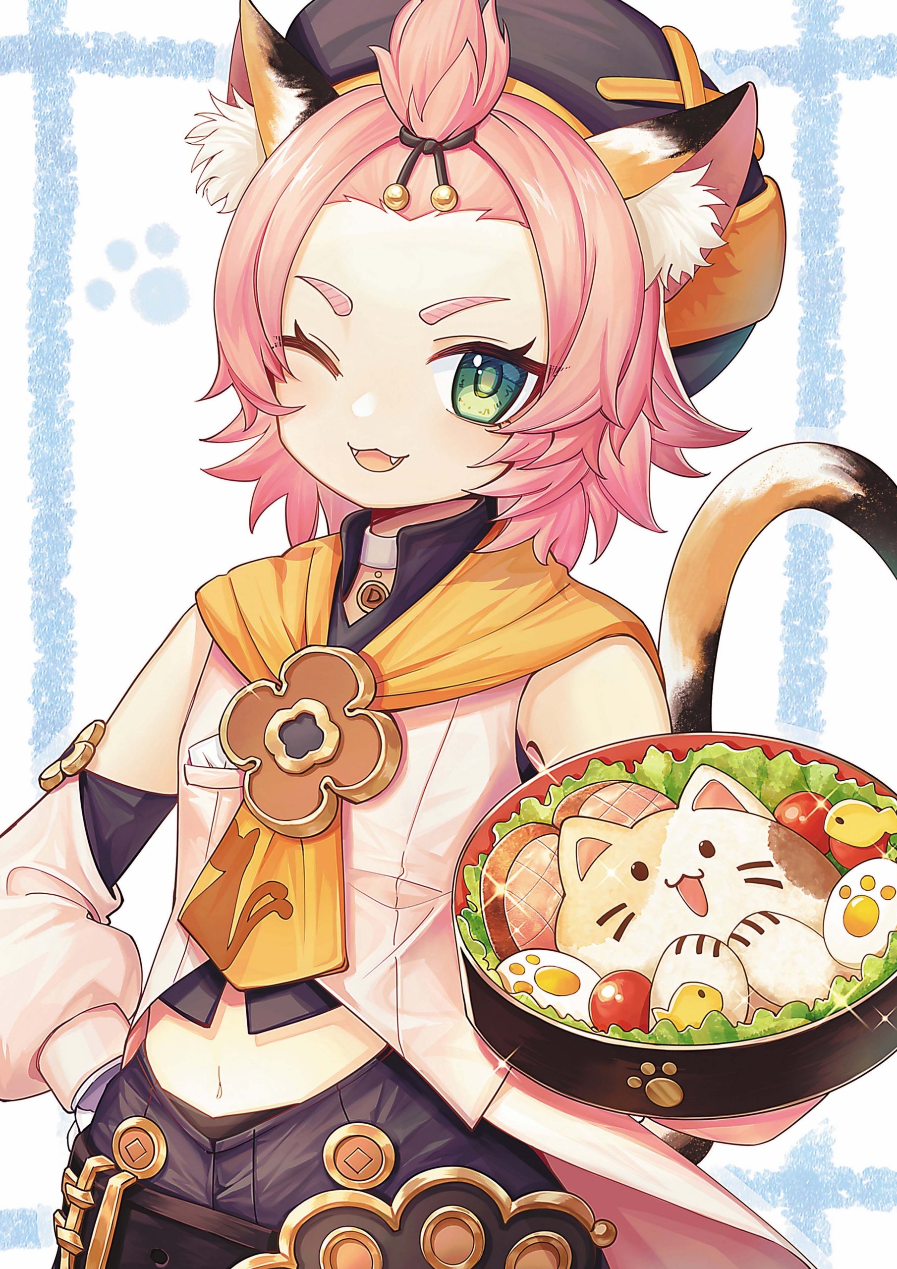 Plakat A3 Genshin Impact Anime Gra Diona