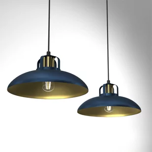 Milagro Lampa wisząca FELIX NAVY BLUE/GOLD 2xE27 MLP7715 - Lampy sufitowe - miniaturka - grafika 2