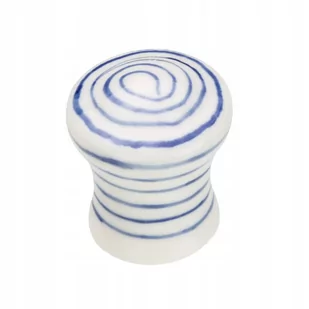 Gałka meblowa stożek porcelanowa biało-niebieska GSTOPOR - Klamki - miniaturka - grafika 1