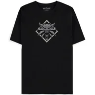 Gadżety dla graczy - Koszulka DIFUZED The Witcher Wolf ( 2XL) Czarny - miniaturka - grafika 1