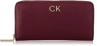 Portfele - Calvin Klein Damski Re-Lock Slim Z/a portfel Lg Tri-Fold, Czerwony - czerwony (bordowy) - Rozmiar Uniwersalny - grafika 1