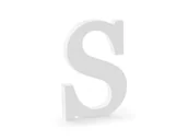 Wesele i ślub - Party Deco Drewniana dekoracja literka S - biała DL1-S-008 - miniaturka - grafika 1