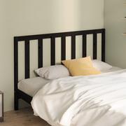 Inne meble do sypialni - Lumarko Wezgłowie łóżka, czarne, 166x4x100 cm, lite drewno sosnowe - miniaturka - grafika 1