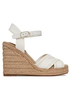 Espadryle damskie - Tommy Hilfiger Espadryle Tommy Hilfiger Espad High Wedge FW0FW08668 Écru - miniaturka - grafika 1