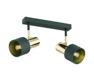 Lampy sufitowe - Argon 7114 - Oświetlenie punktowe DORIA 2xE27/15W/230V zielony/mosiądz - miniaturka - grafika 1