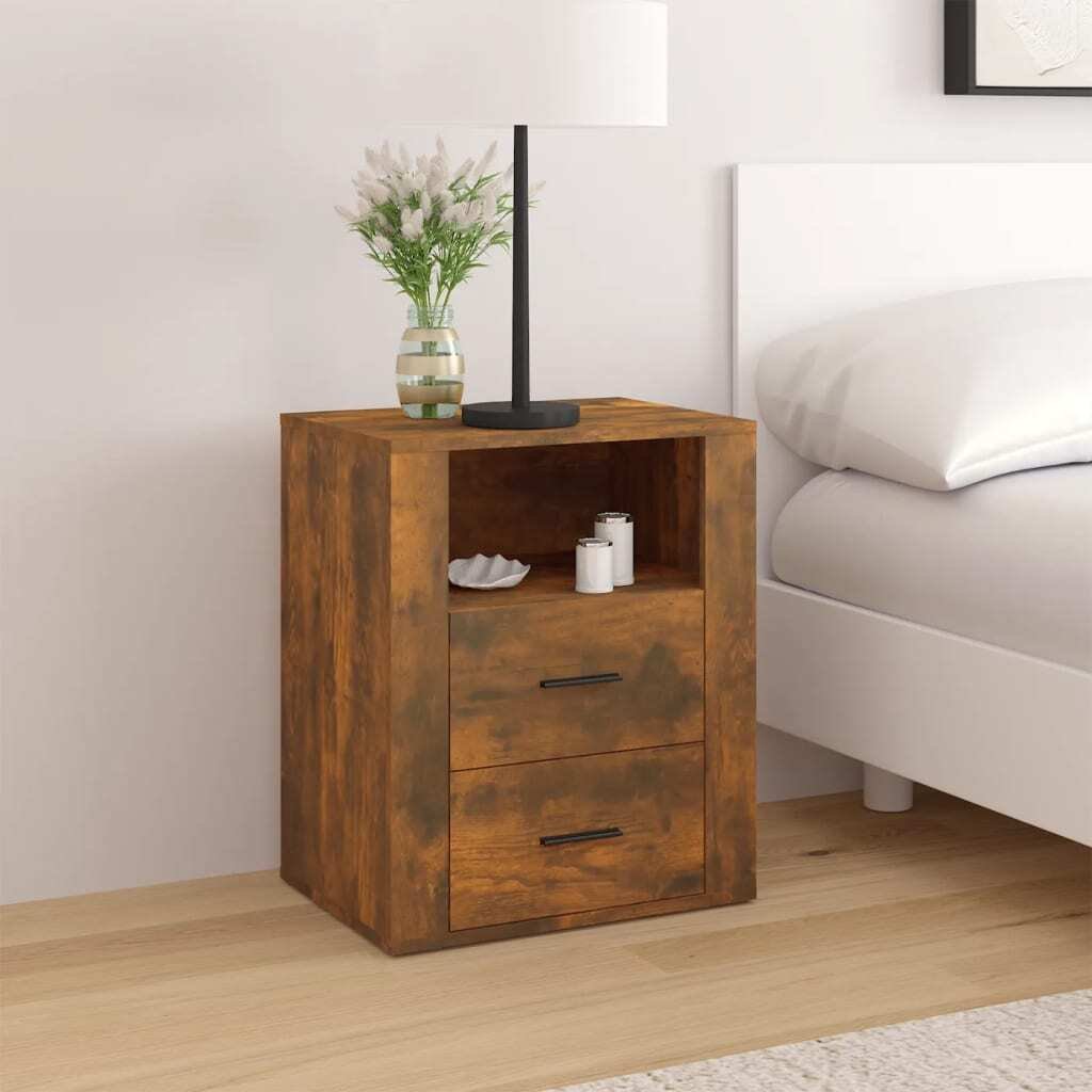 Szafka nocna dąb wędzony 50x36x60 cm materiał drewnopochodny
