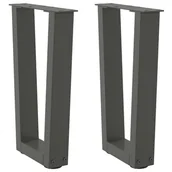 Zawiasy, okucia i inne akcesoria - Nogi do stolika kawowego w kształcie litery V 2 szt. Antracyt 28x(42-43,3) cm Stal vidaXL - miniaturka - grafika 1