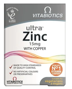 Vitabiotics Ultra Zinc Cynk 15mg Suplement Diety 60 Tabletek - Suplementy diety - miniaturka - grafika 1