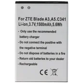 Baterie do telefonów - Bateria odpowiednia dla ZTE Blade A3, A5, C341, Li-Ion, 3,7V, 1500mAh, 5,6Wh - miniaturka - grafika 1