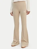 Legginsy - adidas Legginsy Essentials KD3850 Beżowy Flared Leg - miniaturka - grafika 1