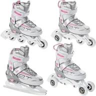Rolki - Rolki Łyżwy 4w1 Raven Profession White/Pink 35-39 - miniaturka - grafika 1
