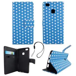 Etui na telefon komórkowy Huawei P9 Lite Polka Dot Blue White - Etui i futerały do telefonów - miniaturka - grafika 1