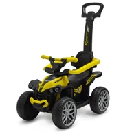 Jeździki dla dzieci - Jeździk z rączką Mega żółte Baby Mix - miniaturka - grafika 1