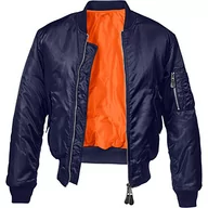 Kurtki męskie - Brandit Kurtka męska MA-1, bomberka, kurtka lotnicza Blouson, granatowy, XL - miniaturka - grafika 1