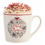 Kubki - Kubek porcelanowy świąteczny stożek  Merry Christmas 380ml - miniaturka - grafika 1
