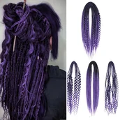 Pozostałe akcesoria fryzjerskie - TEMU Zestaw 15 sztuk Mieszanych Podwójnych Przedłużaczy do Dreadów, 24 cale, Proste & Kręcone & Boho Ręcznie Robione w Stylu Hipisowskim dla Kobiet - miniaturka - grafika 1