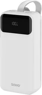Powerbanki - SAVIO BA-11 POWERBANK 30000 mAh, biały - miniaturka - grafika 1