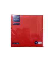 Szkolne artykuły papiernicze - Serwetki Paw Softpoint Unicolor czerwony bibuła [mm:] 380x380 (PUND000003) - miniaturka - grafika 1