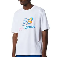 Koszulki sportowe męskie - Koszulka New Balance MT21503WT - biała - miniaturka - grafika 1