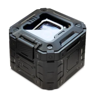 Kingxbar CYF148 2w1 pasek Apple Watch Ultra, SE, 8, 7, 6, 5, 4, 3, 2, 1 (49, 45, 44, 42  mm) z wbudowanym pancernym etui ze stali nierdzewnej czarny - Akcesoria do smartwatchy - miniaturka - grafika 6