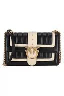 Torebki damskie - Pinko Damska torba na kołdrę Love One Classic Cl Single Side Sheep Nappa Line, ZZZ2q_czarny/biały Antikgold, Zzz2q_czarny/biały/antyczne złoto - miniaturka - grafika 1