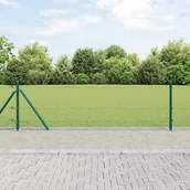 Ogrodzenia - Lumarko Ogrodzenie z drutu spawanego z 13 słupkami flankowymi Zielone 0.6x100 m Stalowe - miniaturka - grafika 1