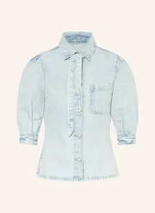 Pepe Jeans Bluzka Jeansowa Macie Z Rękawami 3/4 I Odpinaną Kokardą blau - Bluzki damskie - miniaturka - grafika 1