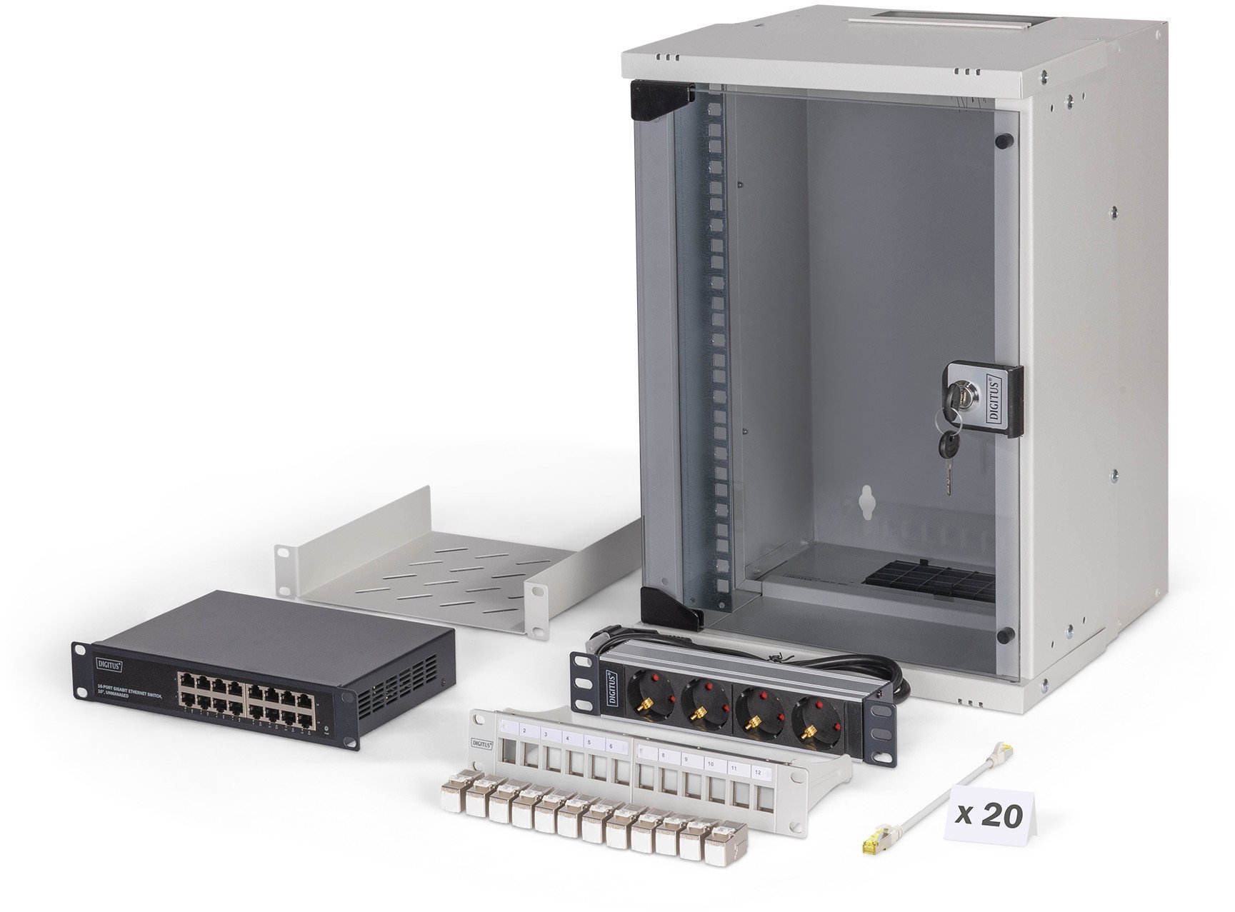 DIGITUS Netzwerk-Set 254 mm 10