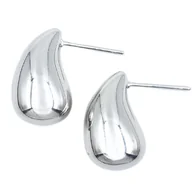 Kolczyki - Modne Kolczyki Srebrne Krople - Stal Chirurgiczna - miniaturka - grafika 1