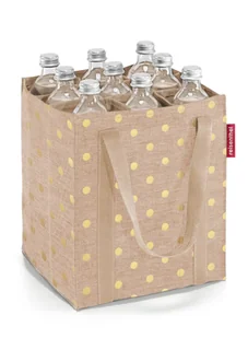 Torba na butelki z przegrodami Reisenthel Bottlebag - metallic dots coffee - Torby i wózki na zakupy - miniaturka - grafika 1