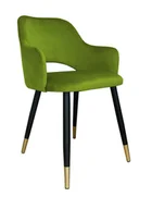 Krzesła - Atos Krzesło Milano noga czarna/złota BL75 - miniaturka - grafika 1