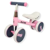 Rowerki biegowe - Rowerek biegowy jeździk pchacz dla dzieci 4kołowy 1002 różowy - miniaturka - grafika 1