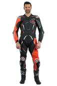 Odzież motocyklowa - Kombinezon Skórzany Ixon Demonio Czarny/Czerwony/Złamany BiałyXXL - miniaturka - grafika 1